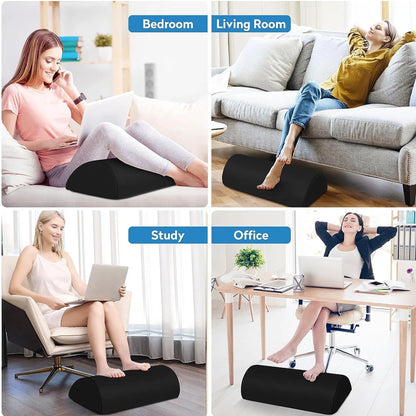 1 unidade de apoio para os pés em espuma viscoelástica para escritório e para elevar as pernas sob a mesa, ideal para jogos e escritório em casa.