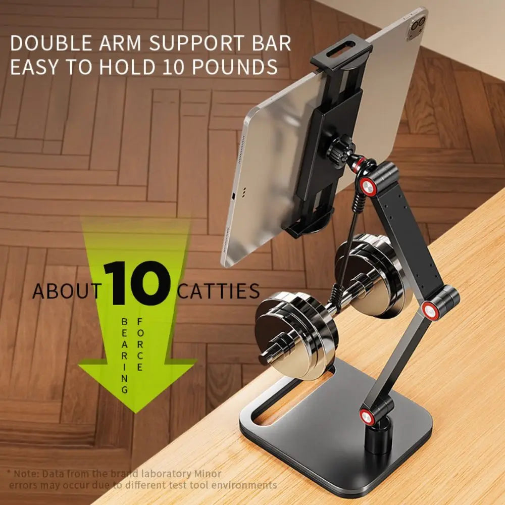 Suporte de Mesa Articulado para Monitor Portátil e Tablet – Base de Alumínio com Rotação 360° e Braço Dobrável Ajustável