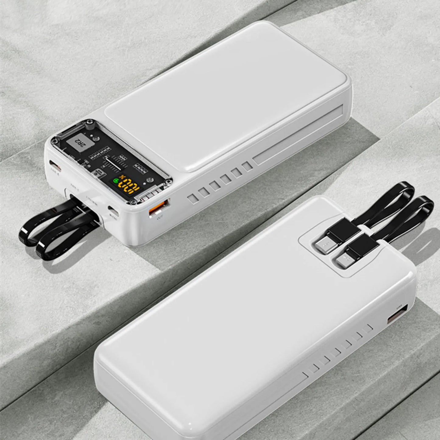 Case Power Bank DIY para 2x Baterias 1260110 com Display LCD e Carga Rápida 22.