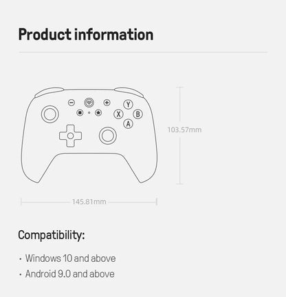 8BitDo Ultimate 2C Wireless — Controle Gamer com Hall Effect