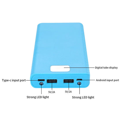 Case Power Bank DIY VIKEFON C18 para 8 Baterias 18650 com Display LCD e Lanterna LED
