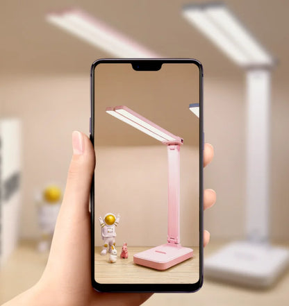 Luminária de Mesa LED Articulada – Touch Screen, 3 Tons de Luz e Bateria Recarregável