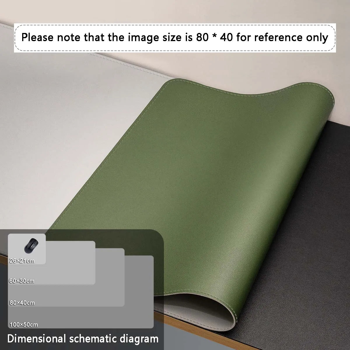 Mousepad grande para escritório, protetor de mesa em couro PU impermeável, ideal para teclado, jogos e acessórios de PC.