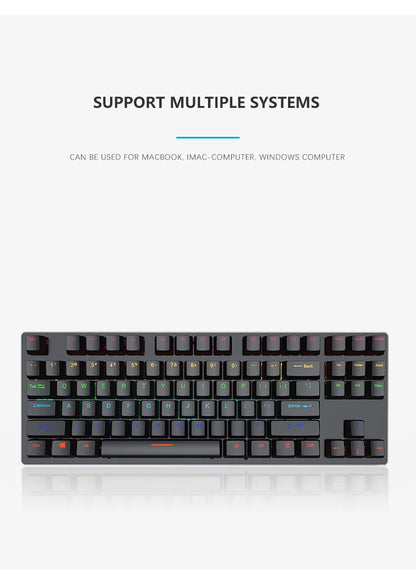 AyeBeau — Teclado Mecânico Gamer RGB 87 Teclas