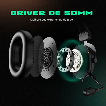 FIFINE H6 — Headset Gamer USB com RGB
