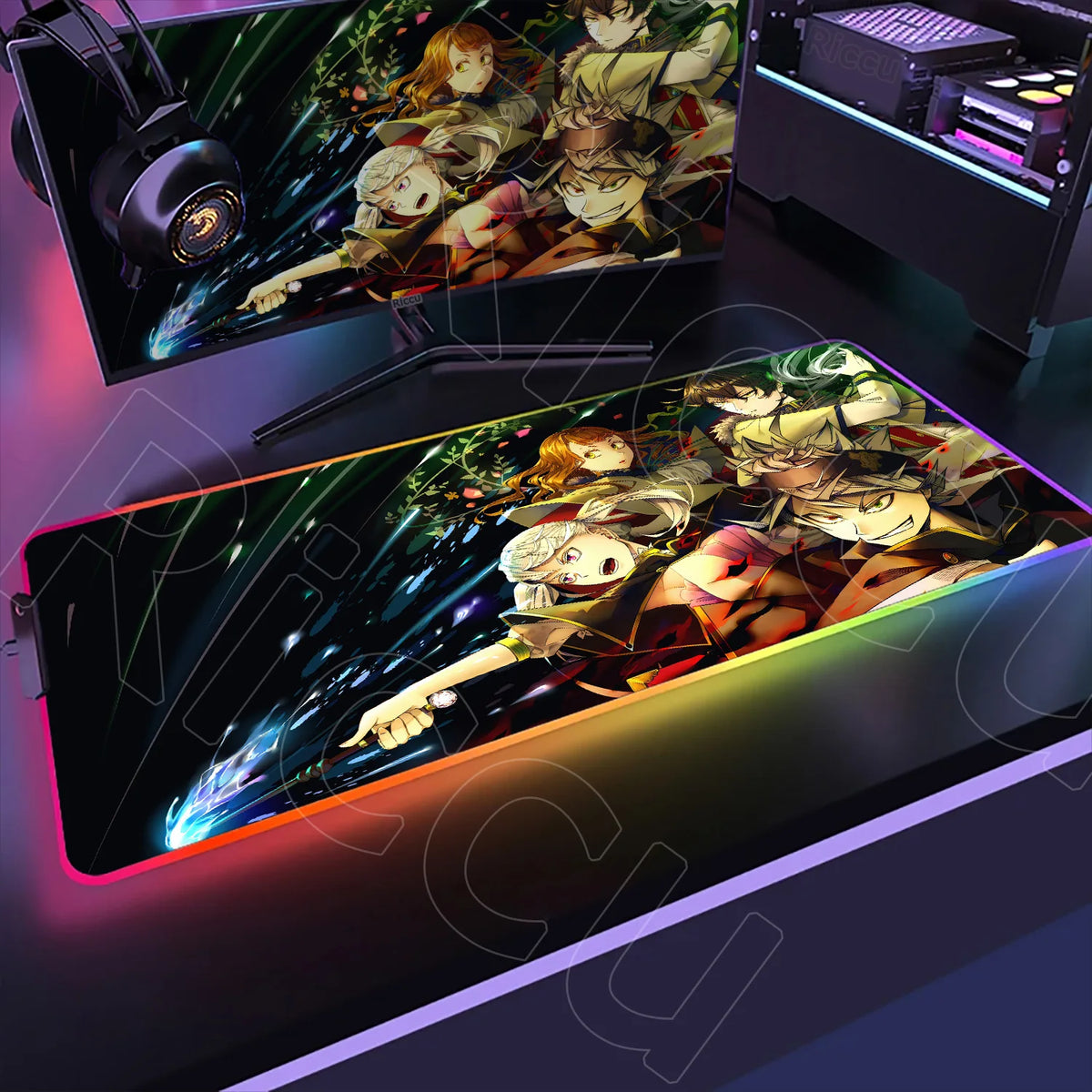 Riccu — Desk Mat RGB Gamer XXL 900 × 400 mm