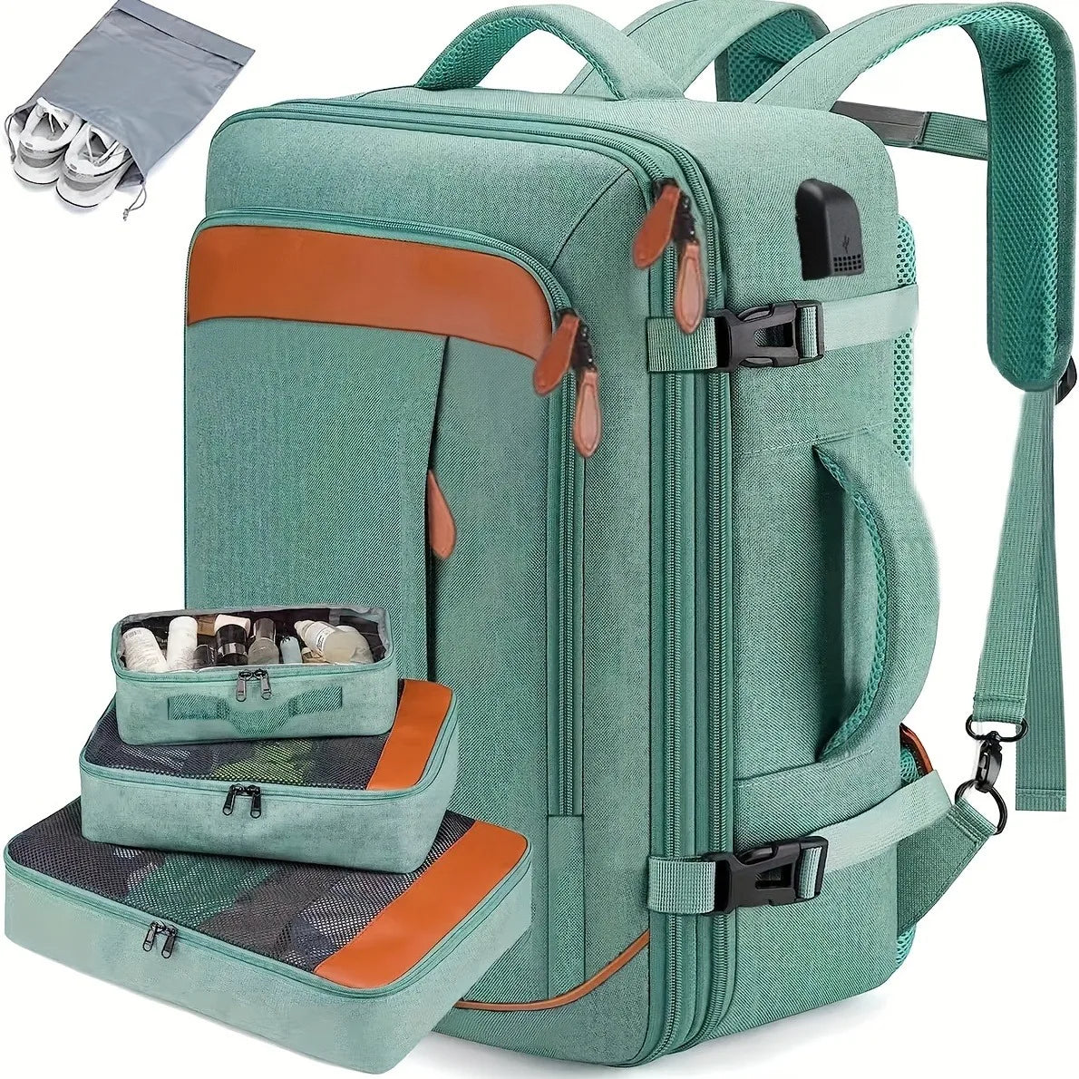 Mochila de Viagem Expansivel 40L Aprovada para Voo MOZHI