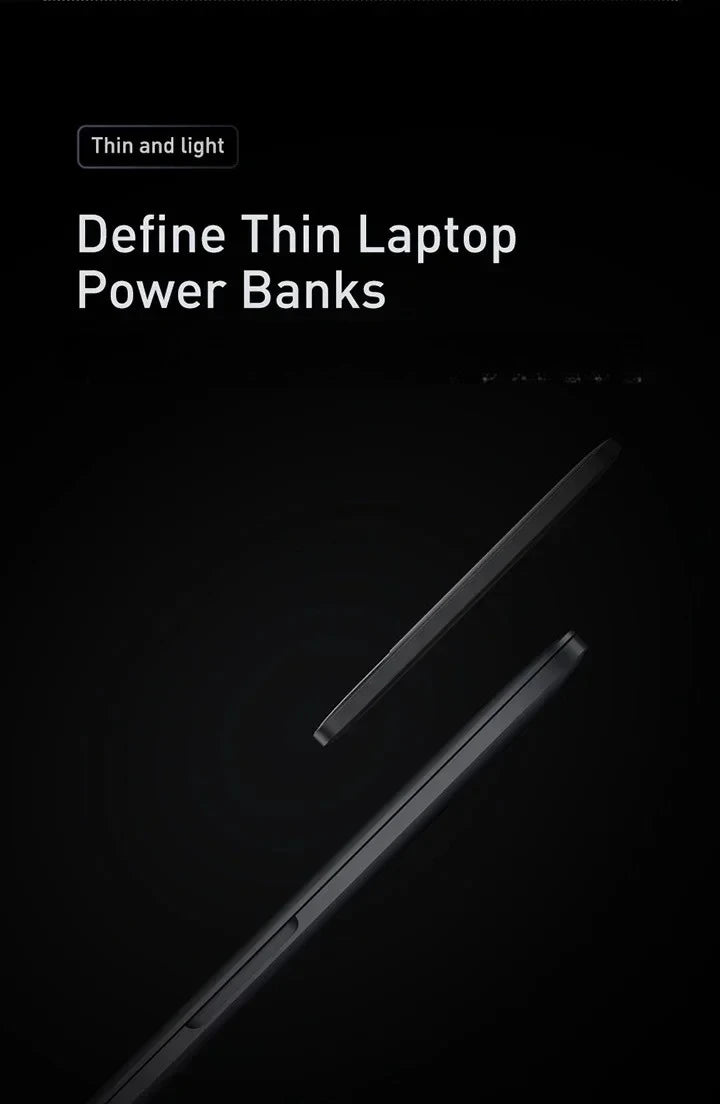 Power Bank Baseus Blade 20000mAh 100W Ultra-Slim com Display Digital Inteligente