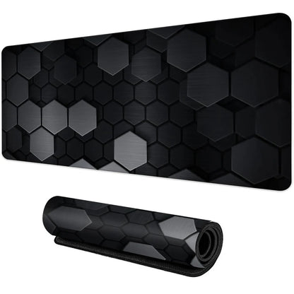 Desk Mat Gamer Gradiente Neon XXL – Mouse Pad Speed com Borda Costurada