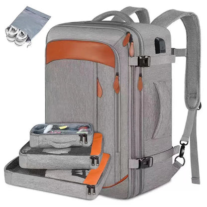 Mochila de Viagem Expansível Tipo Mala MOZHI (Acompanha 4 Organizadores)
