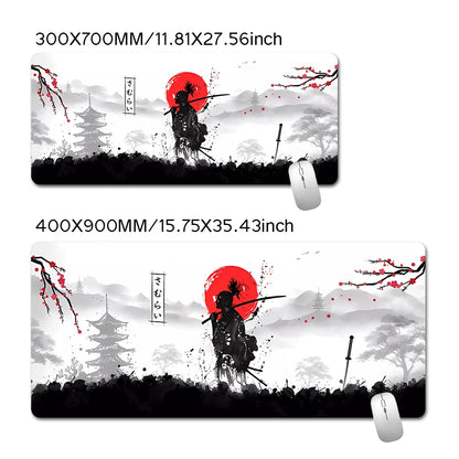 Mouse Pad Gamer Samurai Warrior XXL – Base Antiderrapante Impermeável