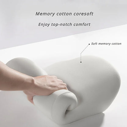 Conjunto de 1 almofada de assento em espuma viscoelástica - 2 em 1, para apoio lombar e assento, ideal para escritório e carro, nas cores cinza e preto. Ótima opção de presente para alívio da dor nas costas.