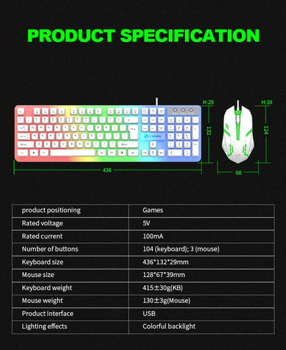 NG GTX350 — Combo Teclado e Mouse Gamer com LED