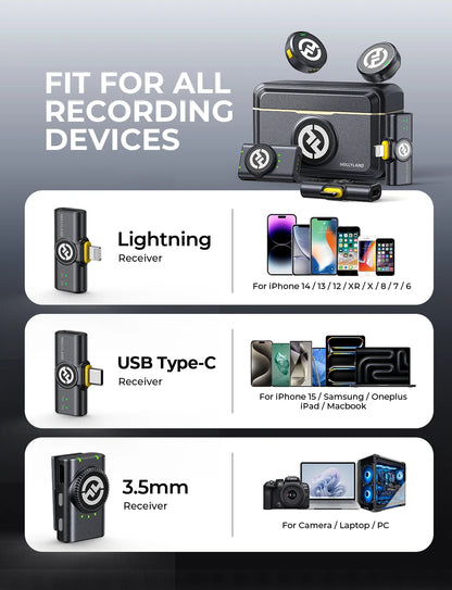 LARK M2 — Microfone de Lapela Sem Fio com ENC
