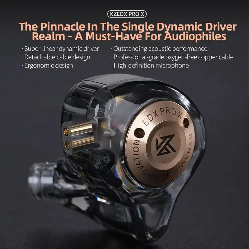 KZ EDX Pro X — Fone In-Ear com Microfone