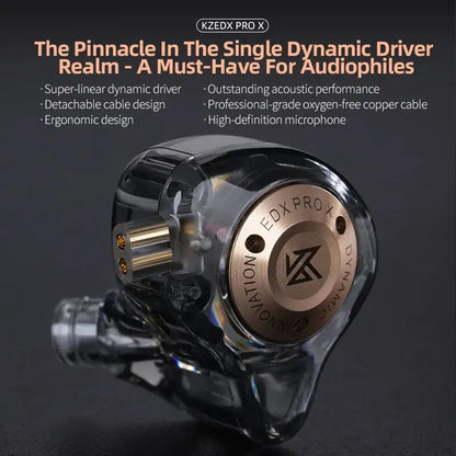 KZ EDX Pro X — Fone In-Ear com Microfone
