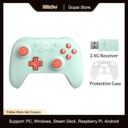 Controle Gamer 8BitDo Ultimate 2C Sem Fio 2.4G com Hall Effect para PC