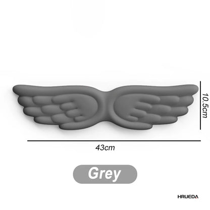 Apoio de pulso para teclado e mouse em formato de asa de anjo, feito de espuma viscoelástica. Suporte ergonômico e antiderrapante para digitação fácil em computadores e laptops.