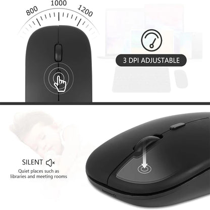 Congdi — Mouse Sem Fio Recarregável Dual Mode