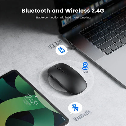 Congdi — Mouse Sem Fio Recarregável Dual Mode