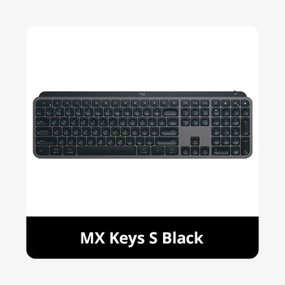 Teclado Sem Fio Logitech MX Keys S Bluetooth com Retroiluminação e Logi Bolt