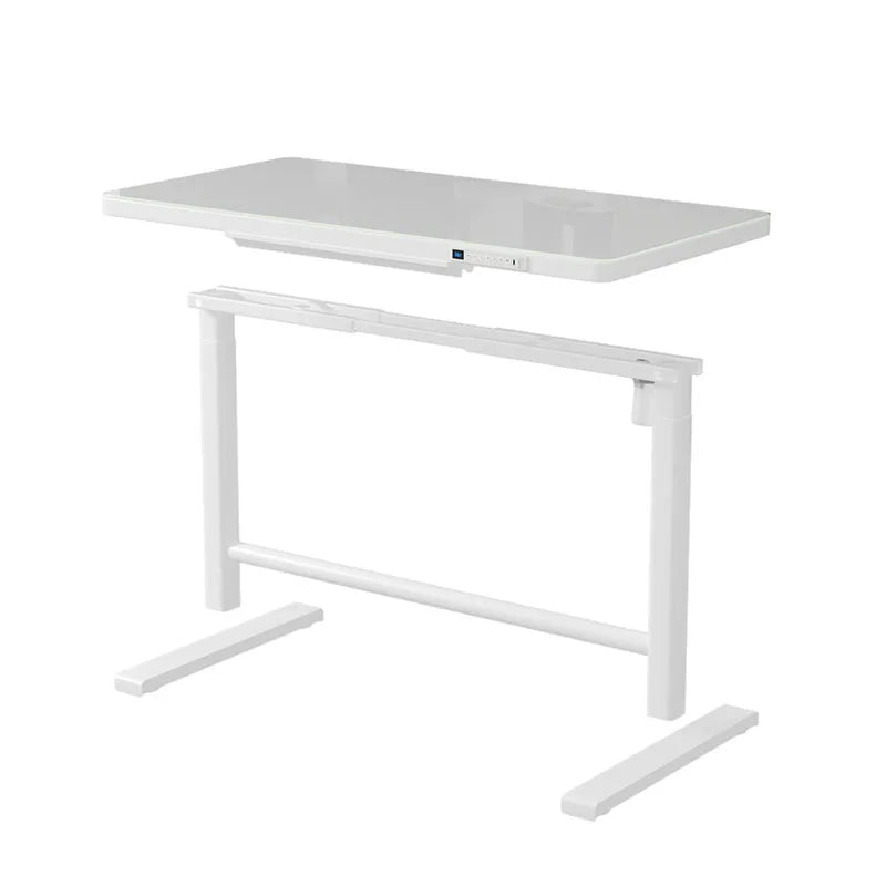 Mesa Ergonômica Inteligente Sit-Stand Elétrica XMSJ/Hollin – Tampo de Vidro Temperado, Estrutura de Aço Motorizada com Ajuste Automático de Altura e Certificação TUV para Alta Performance