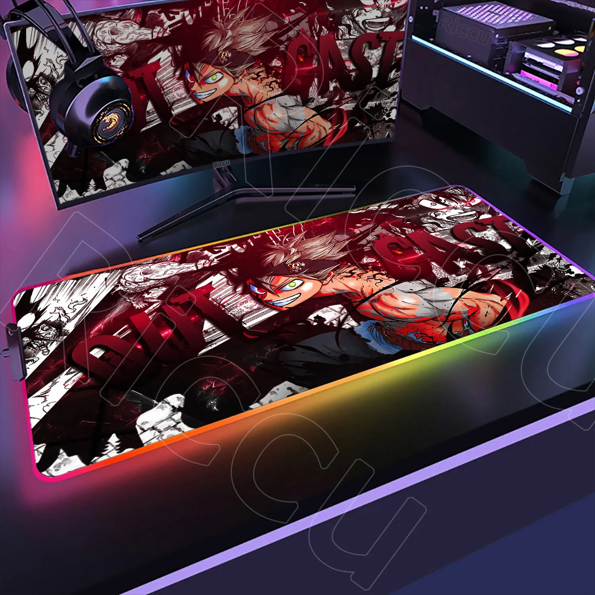 Riccu — Desk Mat RGB Gamer XXL 900 × 400 mm