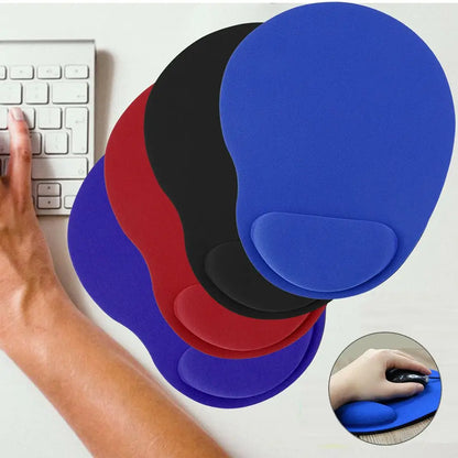 Mousepad ergonômico com apoio de pulso, confortável e antiderrapante, para PC e laptop.