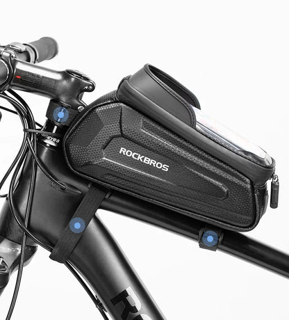 Bolsa de Quadro para Bicicleta ROCKBROS Impermeável com Suporte de Celular