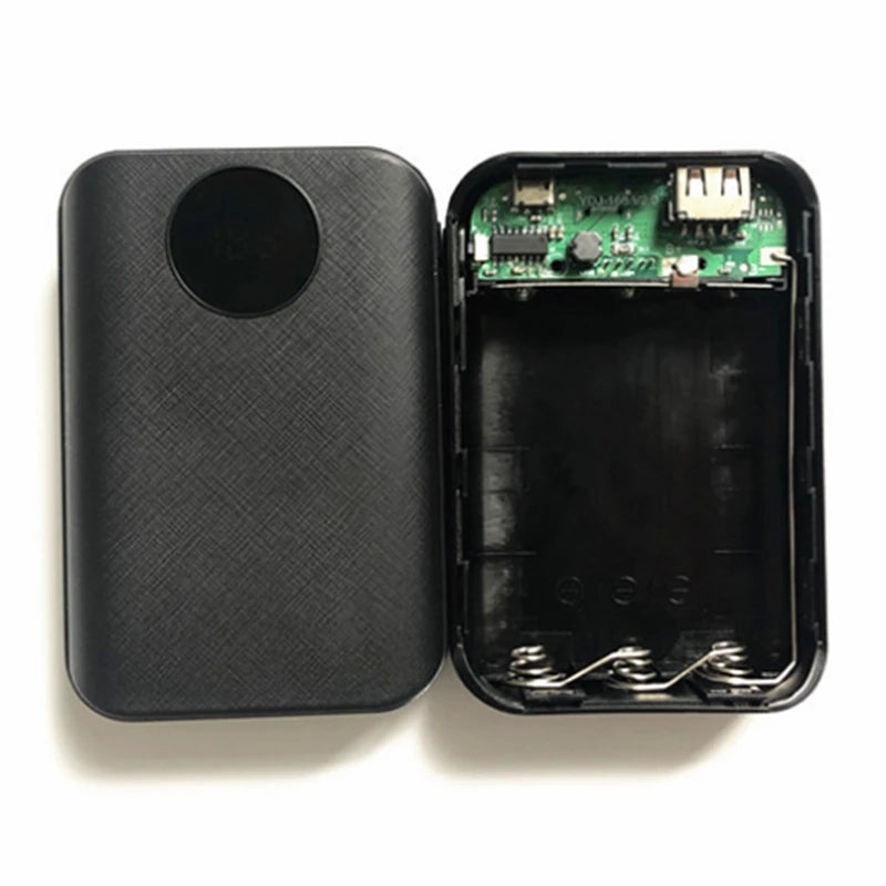 Case Power Bank DIY para 3x Baterias 18650 com Display LED e Montagem Sem Solda