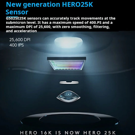 Mouse Gamer Logitech G502 HERO RGB com 11 Botões e 25.600 DPI