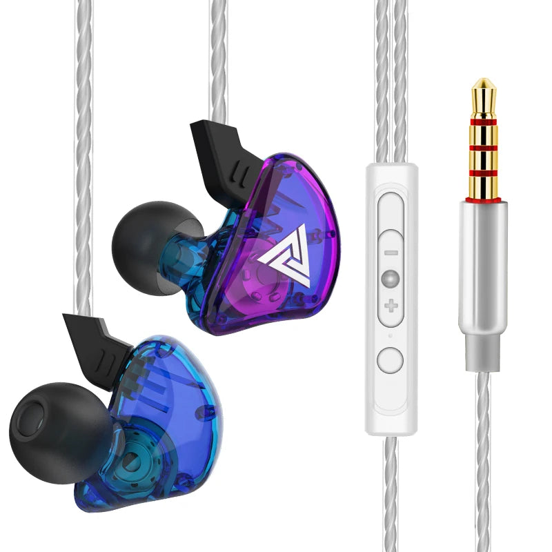 Fone de Ouvido QKZ AK6 com Microfone, Driver Dinâmico e Plugue P2 3,5 mm