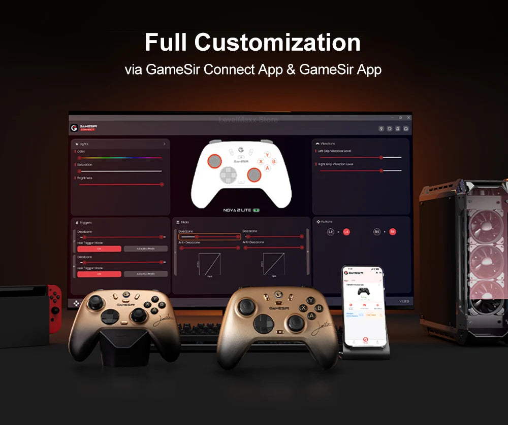 Controle Gamer GameSir Nova 2 Lite Champion Edition Sem Fio 1000Hz Hall Effect