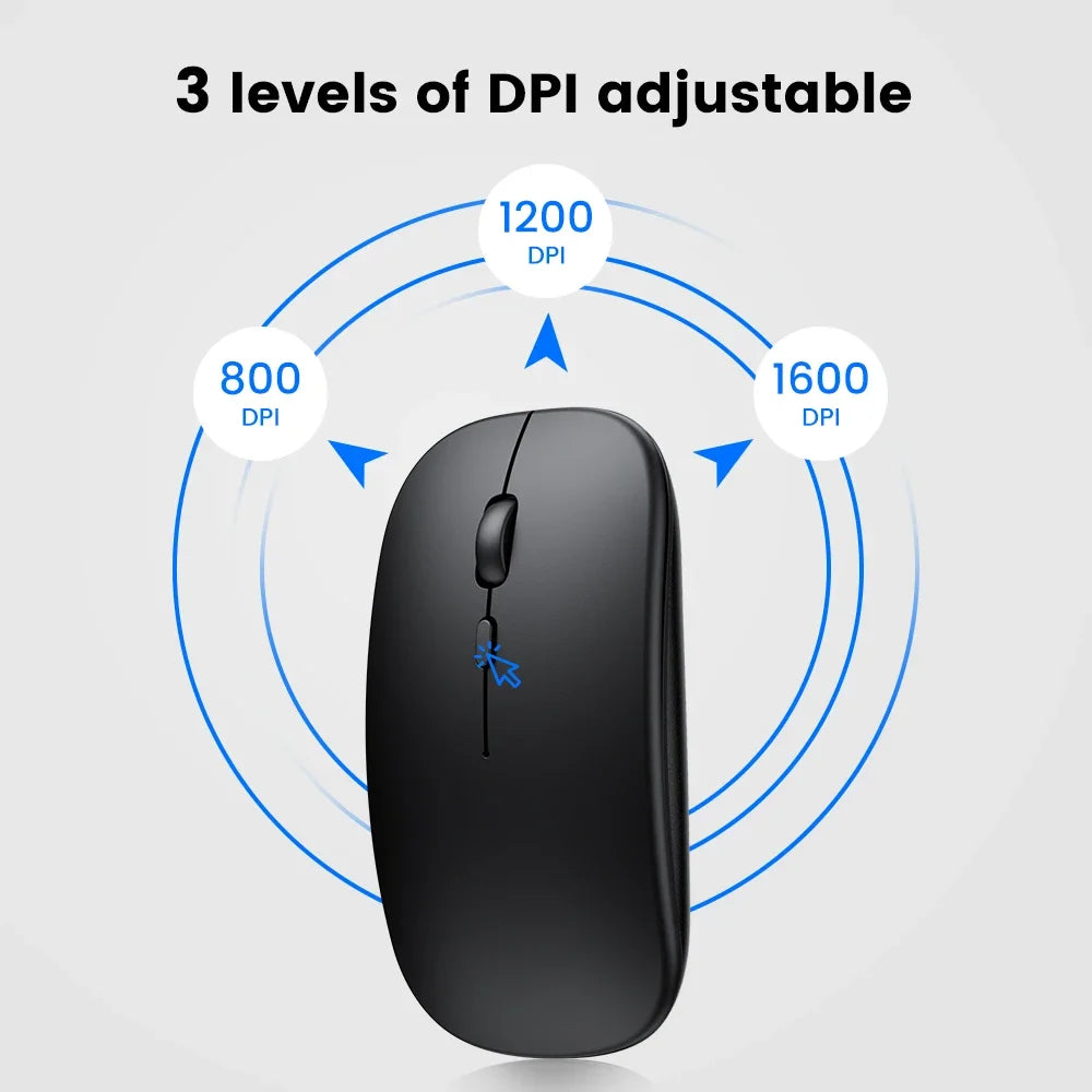 Congdi — Mouse Sem Fio Recarregável Dual Mode