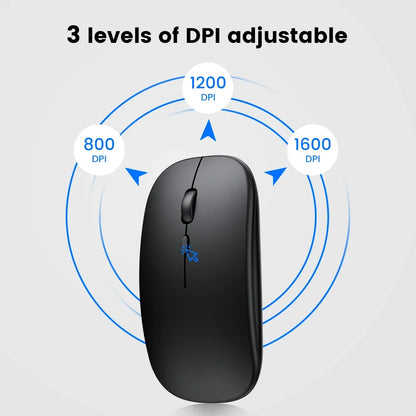 Congdi — Mouse Sem Fio Recarregável Dual Mode