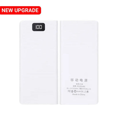 Case Power Bank DIY kebidumei C18 para 8 Baterias 18650 com Display LCD e Lanterna LED