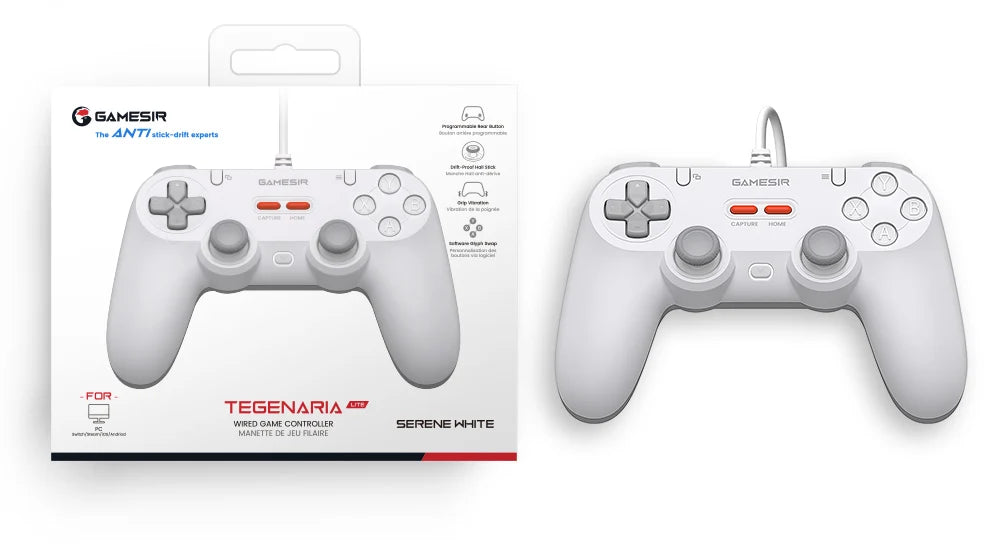 Controle Gamer GameSir Tegenaria Lite com Hall Effect, 1000Hz e 2 Botões Traseiros