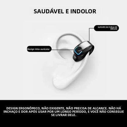 Fone Bluetooth Open-Ear Clip — TWS com Microfone
