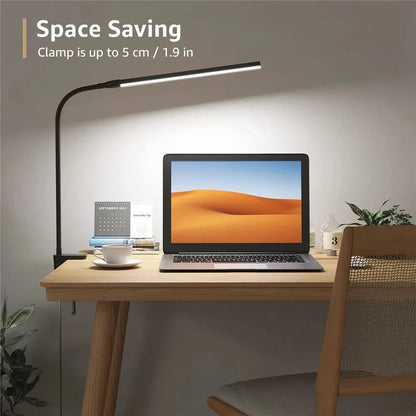 Luminária de Mesa LED DBF com Haste Flexível Gooseneck, CRI 90 e Controle Térmico/Luminoso (Single/Double Head)