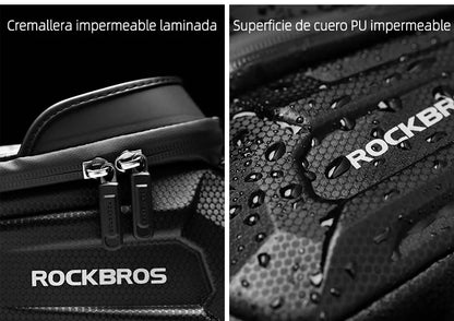 Bolsa de Quadro para Bicicleta ROCKBROS Impermeável com Suporte de Celular