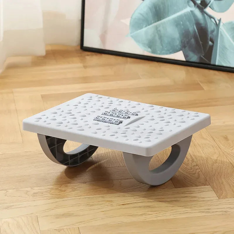 Apoio de Pés Ergonômico Balanço 180° com Rolos de Massagem – Suporte Dinâmico para Baixo da Mesa, Antiderrapante para Home Office e Alívio de Fadiga