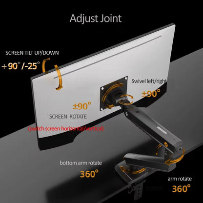 Suporte Articulado para Monitor com Pistão a Gás NB F80 (17" a 30")