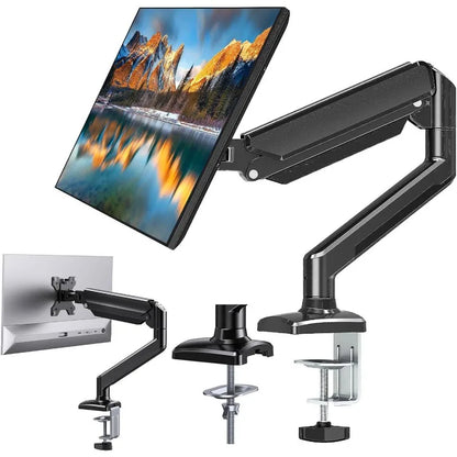 Suporte de Mesa Elevatório e Ajustável para Monitor de 17" a 32" – Base de Liga de Alumínio de Alta Resistência, Capacidade de Carga de 10kg e Ajuste Ergonômico de Altura