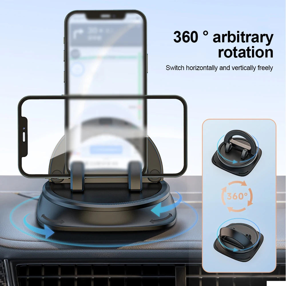 Suporte de Celular Automotivo KEBETEME para Painel com Rotação 360° Antiderrapante