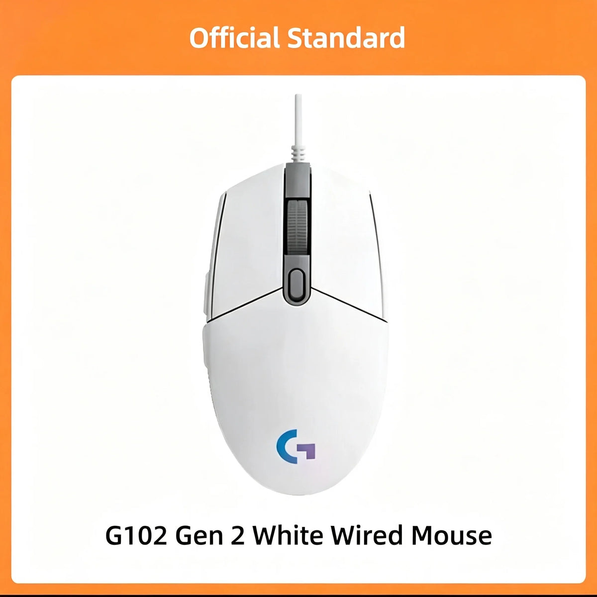 Mouse Gamer Logitech G102 USB com 8000 DPI, 6 Botões Programáveis e RGB