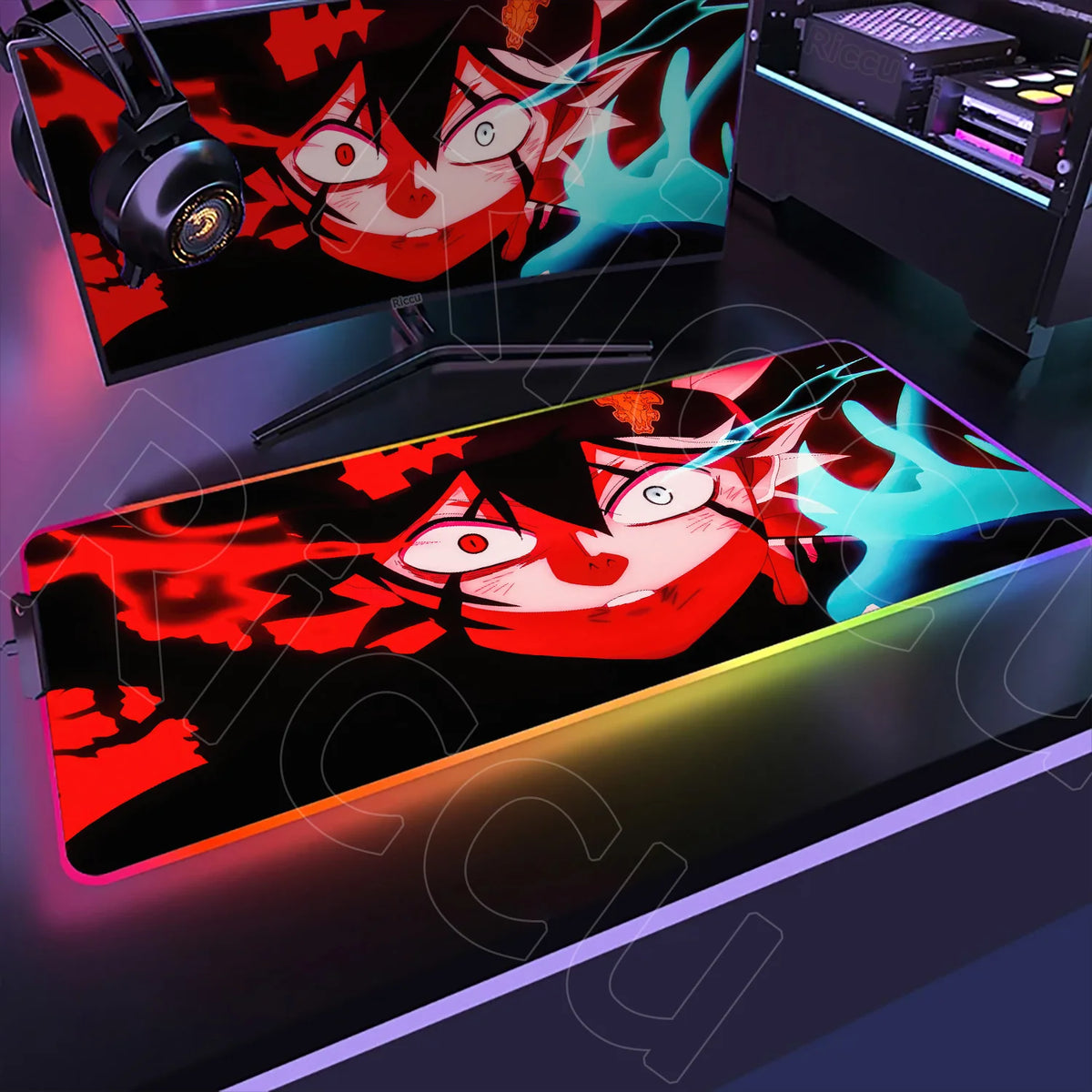 Riccu — Desk Mat RGB Gamer XXL 900 × 400 mm