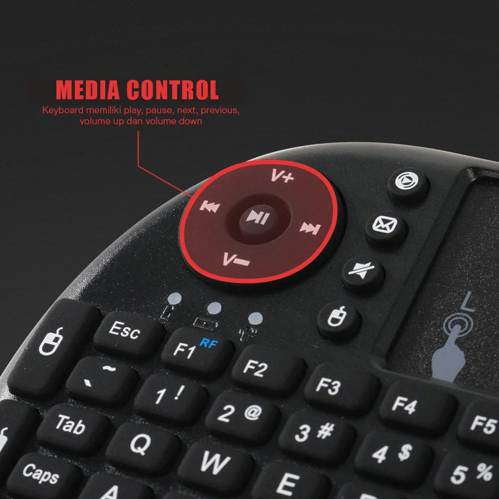 MRSVI i8 — Mini Teclado Sem Fio 2.4G com Touchpad