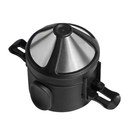 Kit Cafeteira Portátil Pour Over com Filtro Retrátil Inox e Caneca