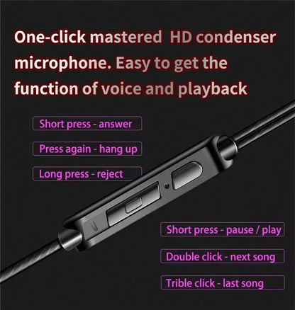 Fone de Ouvido QKZ AK6 com Microfone, Driver Dinâmico e Plugue P2 3,5 mm