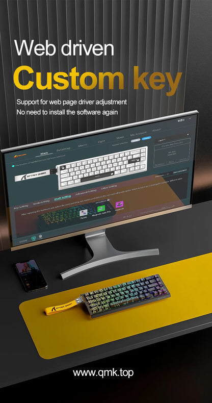 Attack Shark X68HE — Teclado Gamer Magnético 8000Hz